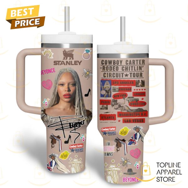 Beyonce Cowboy Carter Signature Tumbler With Handle And Straw