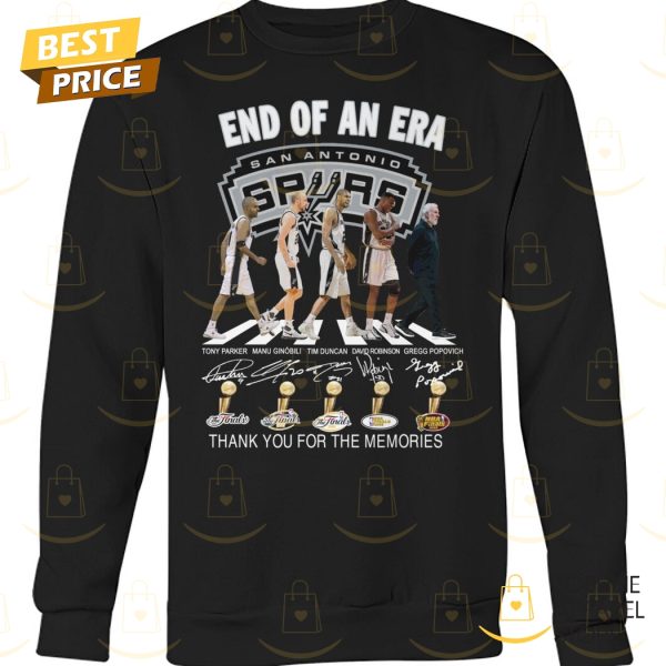 End Of An Era San Antonio Spurs Signature Thank You For The Memories Unisex T-Shirt