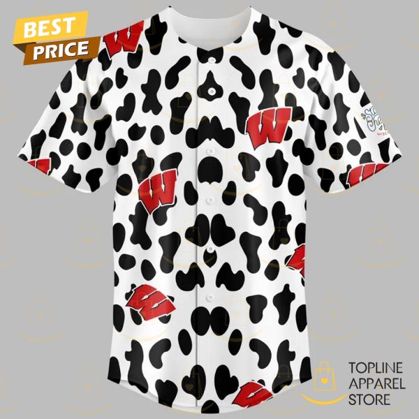 Cow Print Wisconsin Badgers Baseball Jersey