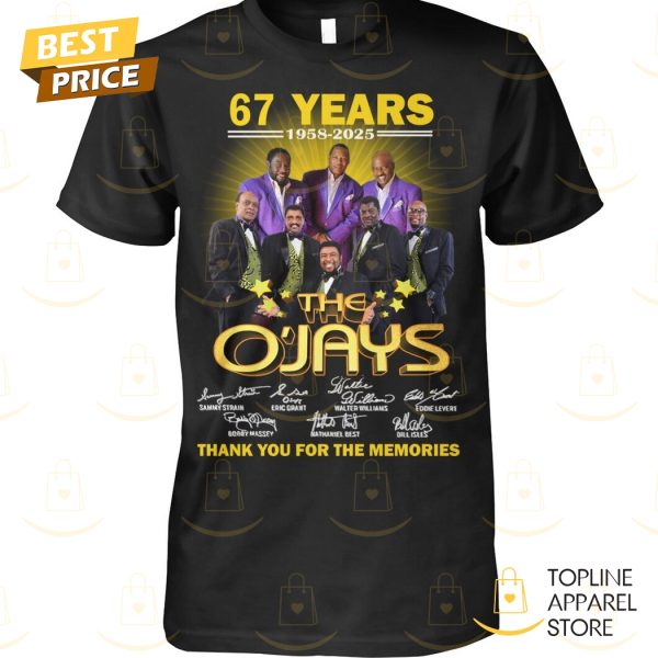 67 Years 1958-2025 The O Jays Signature Thank You For The Memories Unisex T-Shirt