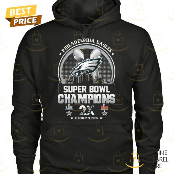 Philadelphia Eagles Super Bowl LIX Champions 2X Unisex T-Shirt