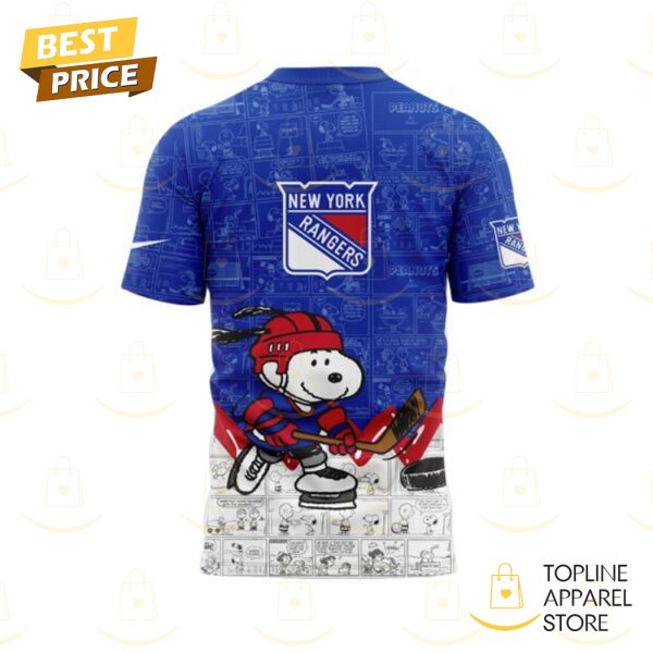 New York Rangers Anniversary Of Peanuts 3D T-Shirt