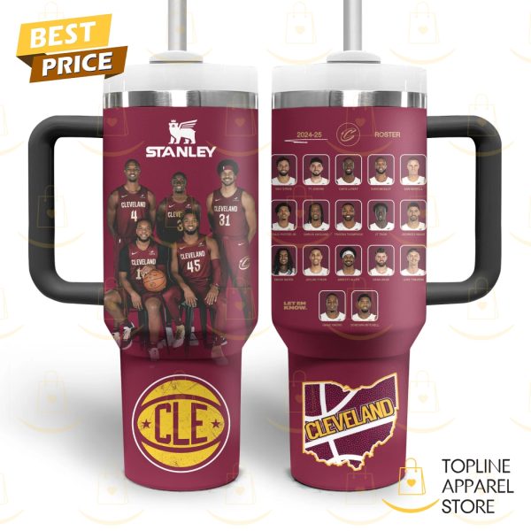 Cleveland Cavaliers Basketball Tumbler With Handle And Straw