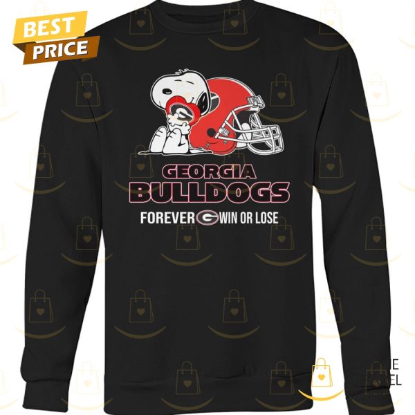 Snoopy x Georgia Bulldogs Forever Win Or Lose Unisex T-Shirt