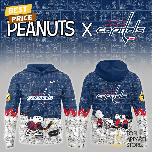 Washington Capitals x Peanuts 75 Years Anniversary Hoodie