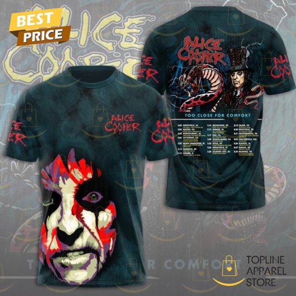 2025 Tour Alice Cooper Too Close For Comfort 3D T-Shirt