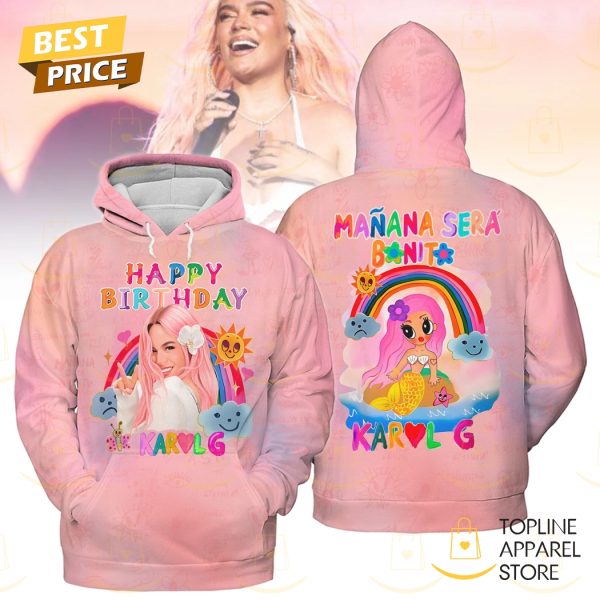 Happy Brithday Karol G Design Hoodie – Pink