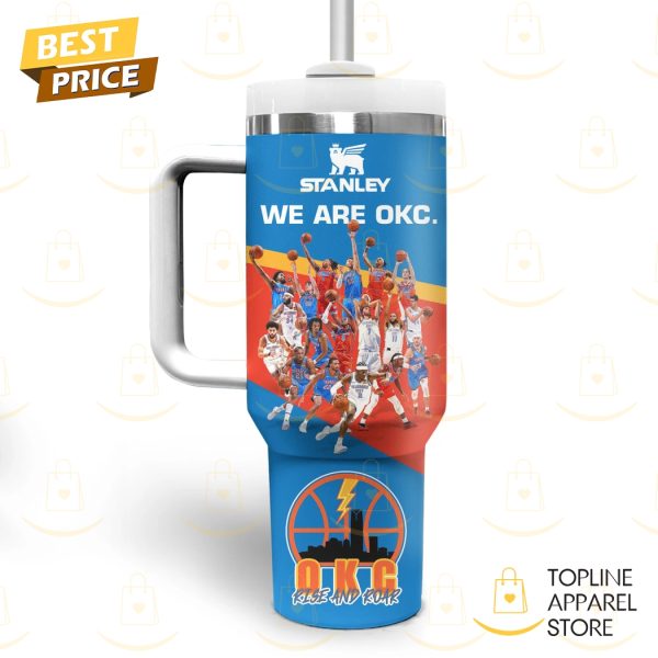 Oklahoma City Thunder Rise And Roar Tumbler With Handle And Straw