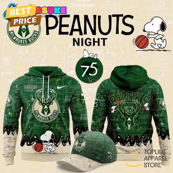 Milwaukee Bucks 75th Anniversary Of Peanuts Hoodie