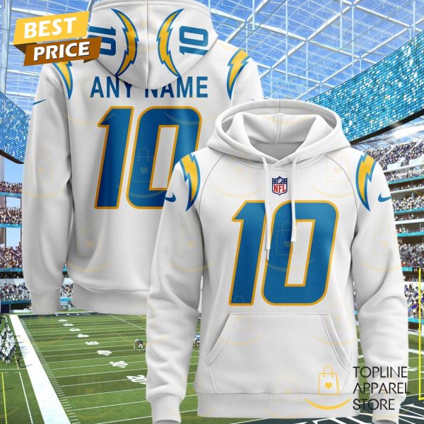 Personalized 2025 Los Angeles Chargers Design Hoodie – White