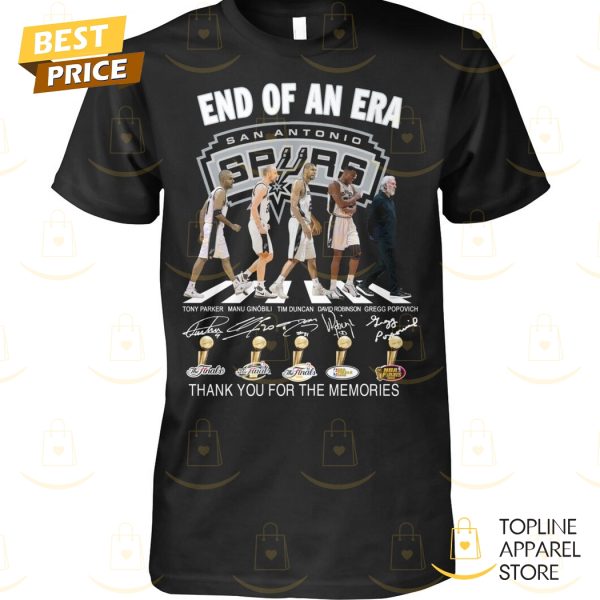 End Of An Era San Antonio Spurs Signature Thank You For The Memories Unisex T-Shirt