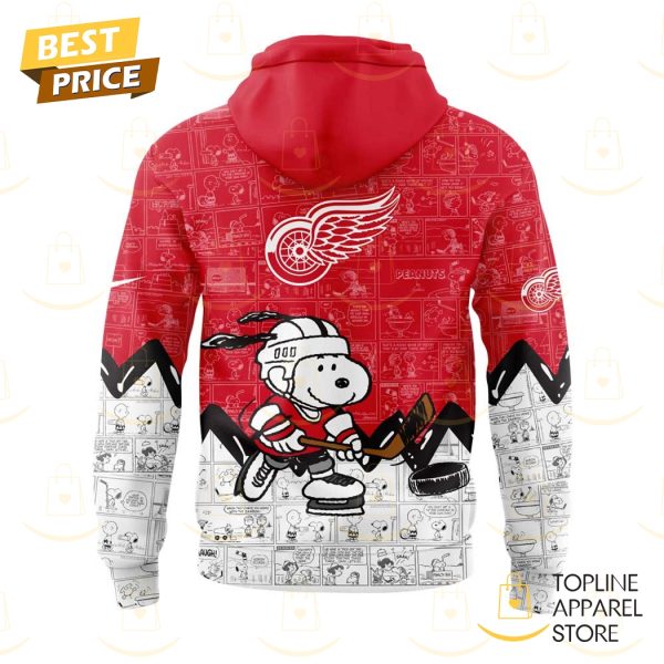 Detroit Red Wings Anniversary Of Peanuts Hoodie