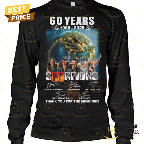 Scorpions 60 Years 1965-2025 Signature Thank You For The Memories Unisex T-Shirt