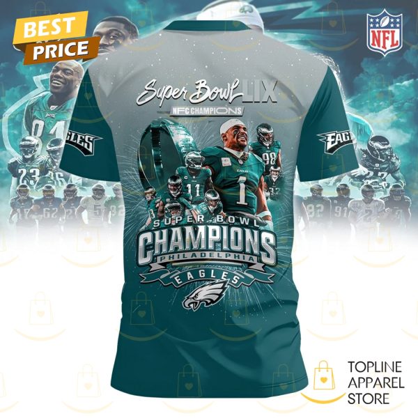 Philadelphia Eagles 2025 Champions Super Bowl LIX 3D T-Shirt