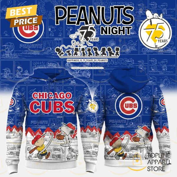 Chicago Cubs x Peanuts Night 75 Years Hoodie