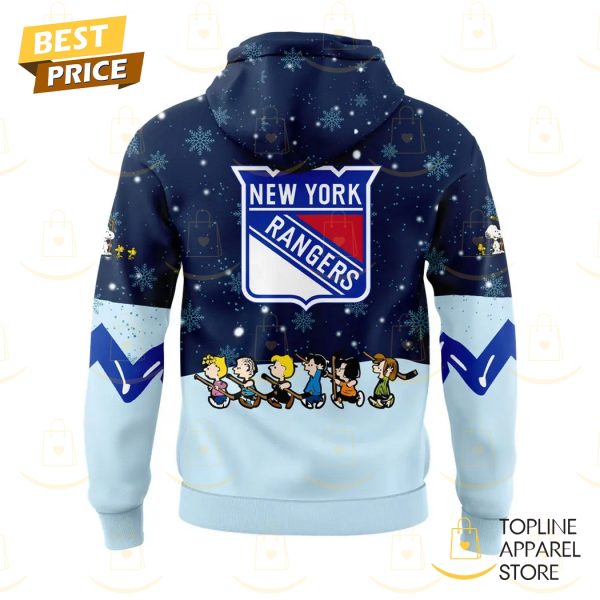 New York Rangers Peanuts & Snoopy Night Logo Design Hoodie