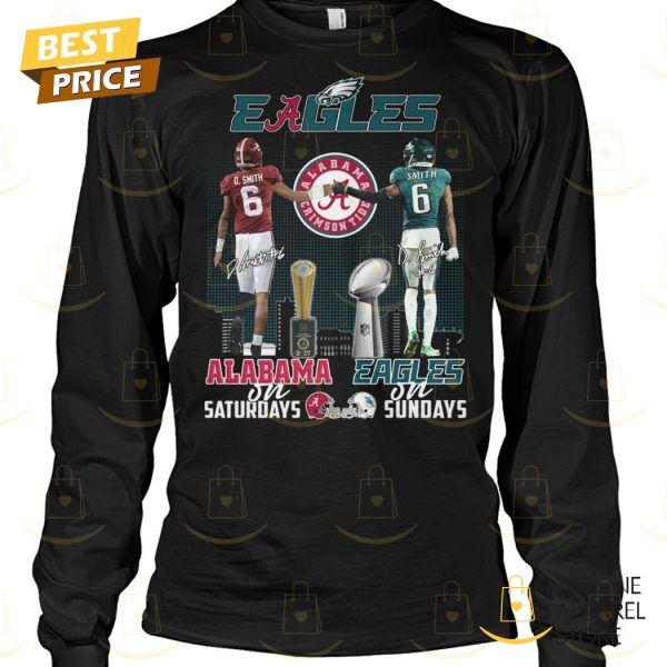 Alabama Crimson Tide On Saturdays x Philadelphia Eagles Sunday Signature Unisex T-Shirt