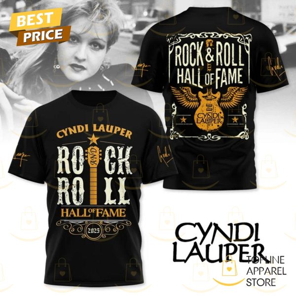 Cyndi Lauper Rock & Roll Hall Of Fame 2025 3D T-Shirt