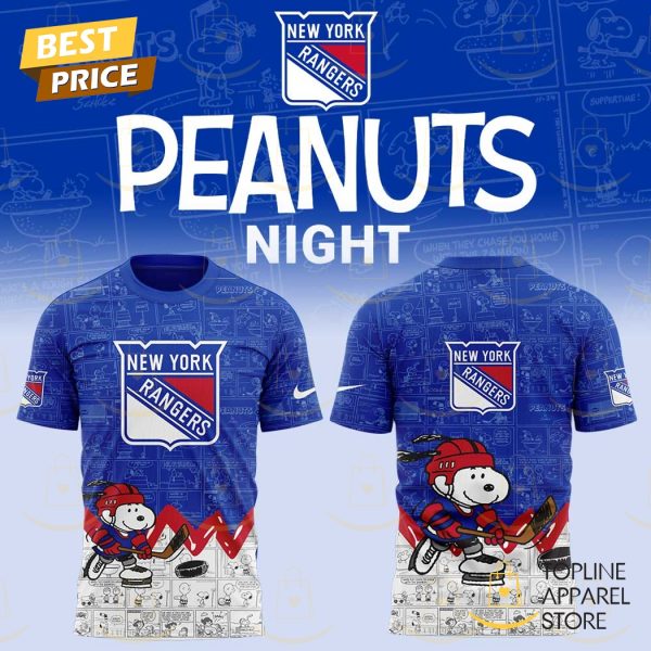 New York Rangers Anniversary Of Peanuts 3D T-Shirt