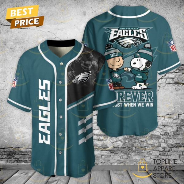 Peanuts x Philadelphia Eagles Forever Not Just When We Win Baseball Jersey