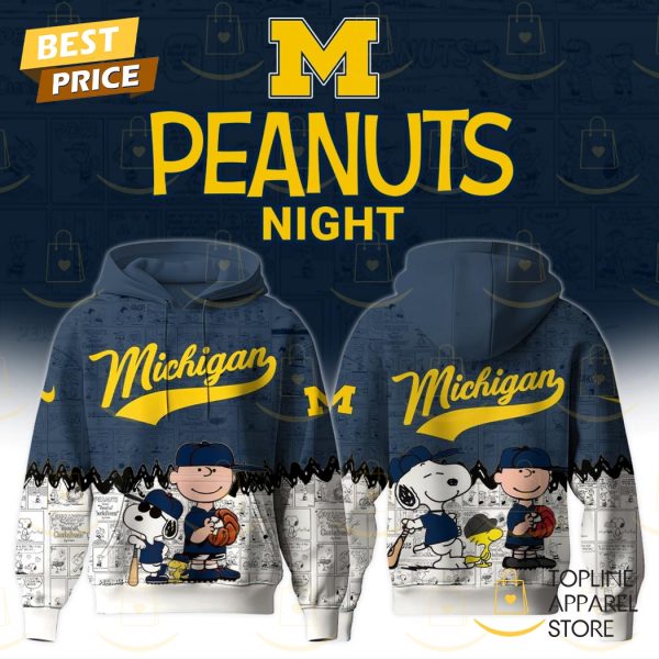 Michigan Wolverines Baseball x Peanuts Night Hoodie