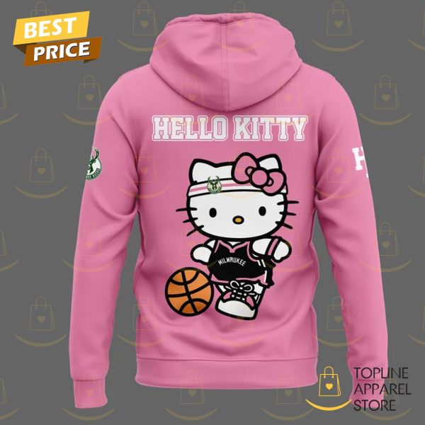 Milwaukee Bucks x 2025 Hello Kitty Hoodie – Pink