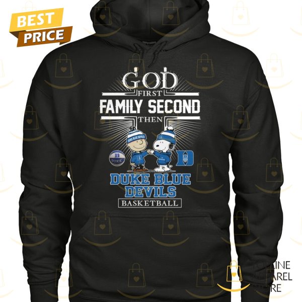 Peanuts x God First Family Second Then Duke Blue Devils Basketball Unisex T-Shirt