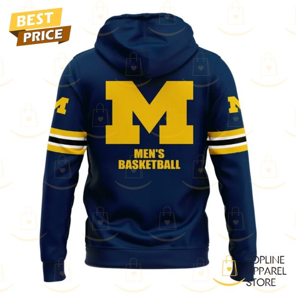 Michigan Wolverines Men Basketball Hoodie – Blue