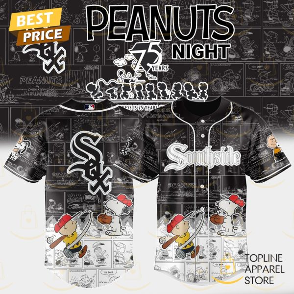 Chicago White Sox x Peanuts Night 75 Years 2025 Baseball Jersey