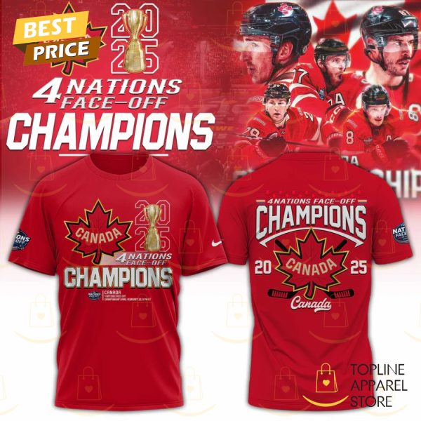 Canada 2025 4 Nations Face Off Champions 3D T-Shirt