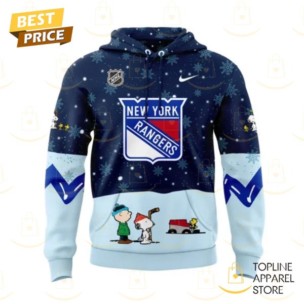 New York Rangers Peanuts & Snoopy Night Logo Design Hoodie