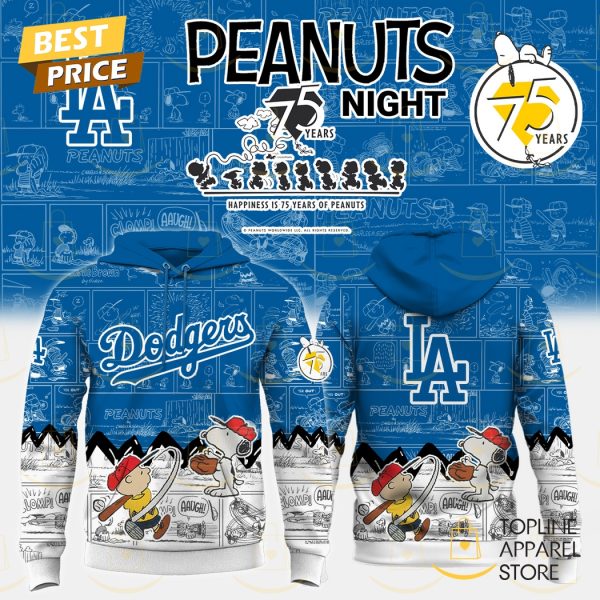 Los Angeles Dodgers x Peanuts Night 75 Years Hoodie