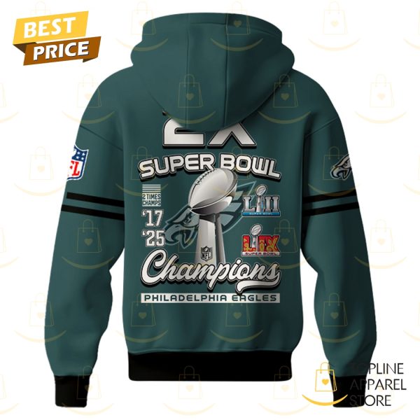 2X 2025 Super Bowl LIX Champions Philadelphia Eagles Hoodie