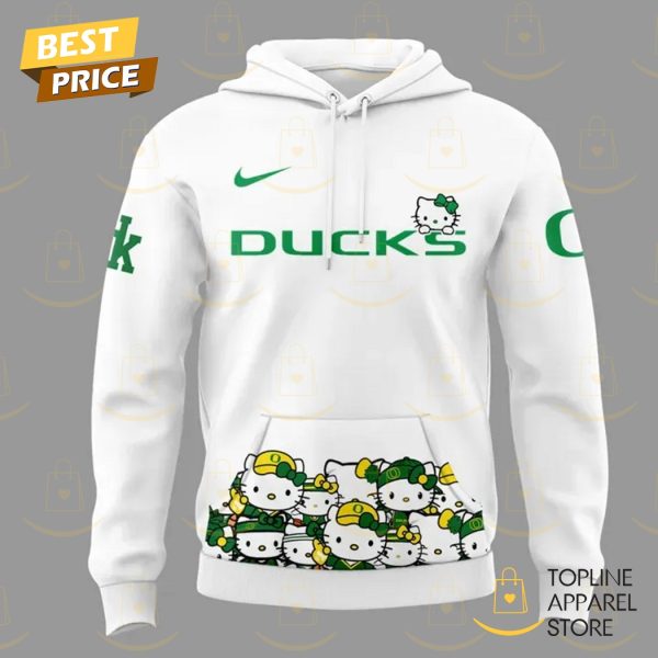 Oregon Ducks Women Basketball x Hello Kitty Hoodie – White