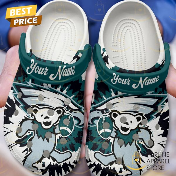 Personalized Philadelphia Eagles x Grateful Dead Crocs