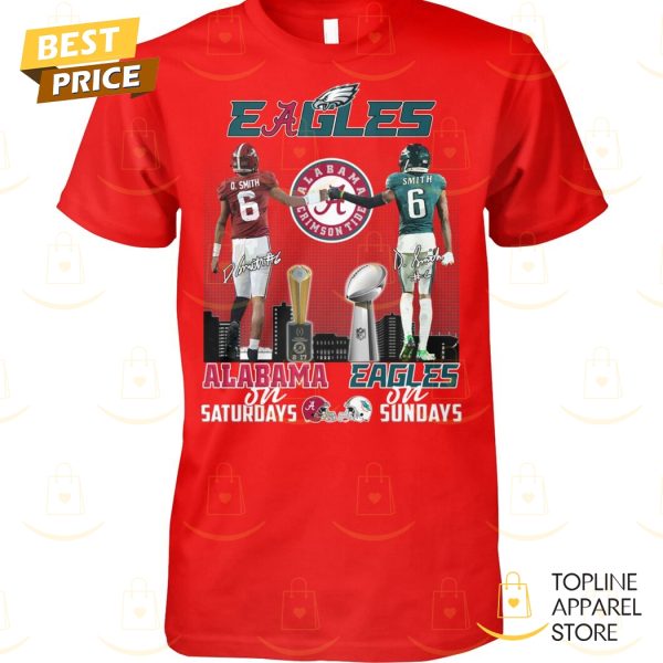 Alabama Crimson Tide On Saturdays x Philadelphia Eagles Sunday Signature Unisex T-Shirt