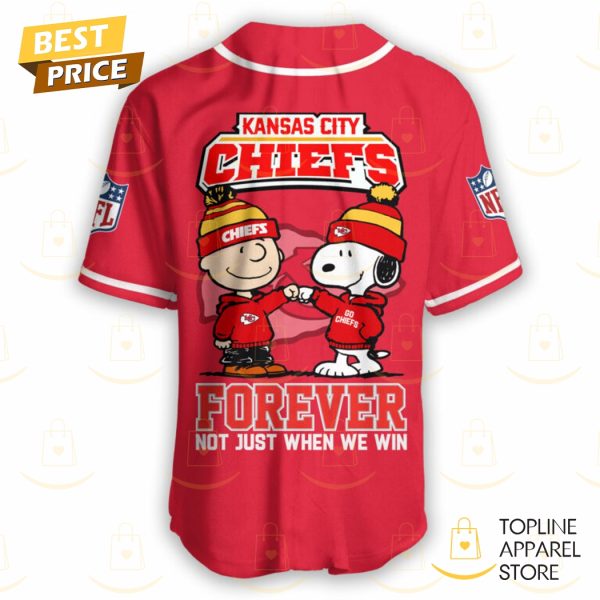 Peanuts x Kansas City Chiefs Forever Not Just When We Win Baseball Jersey