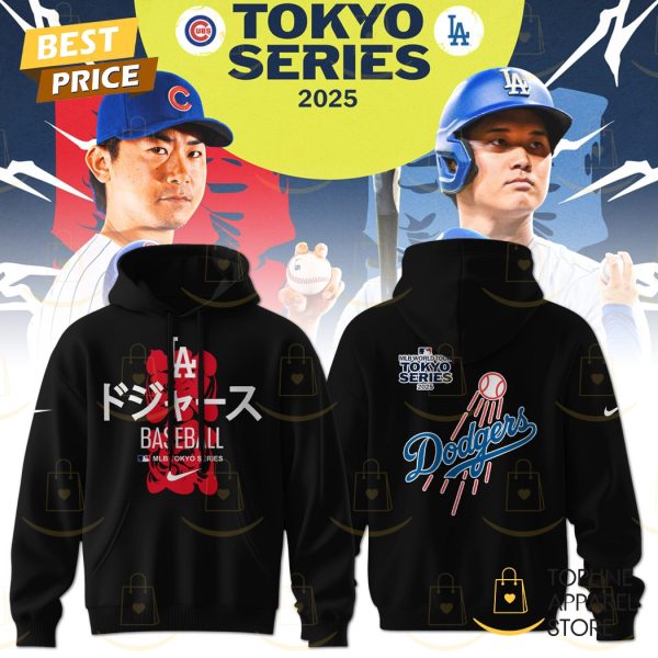 2025 Tokyo Series Tour Los Angeles Dodgers Hoodie – Black