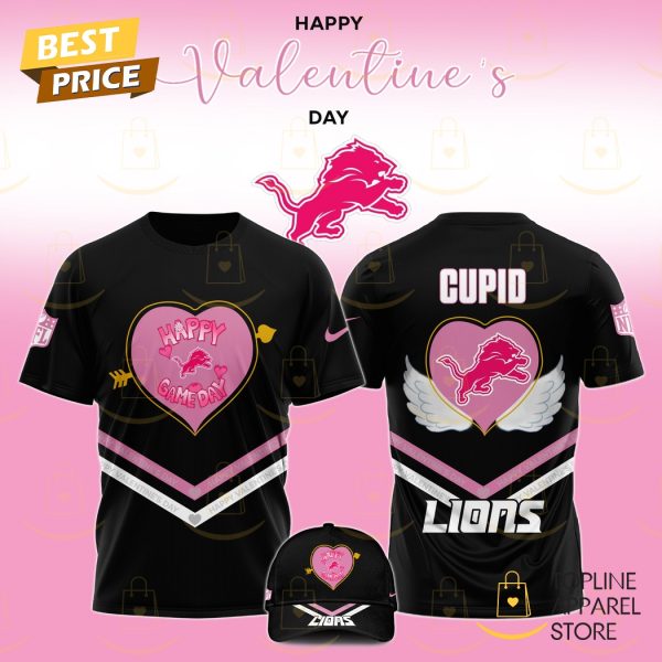 Detroit Lions 2025 Valentine Game Day 3D T-Shirt