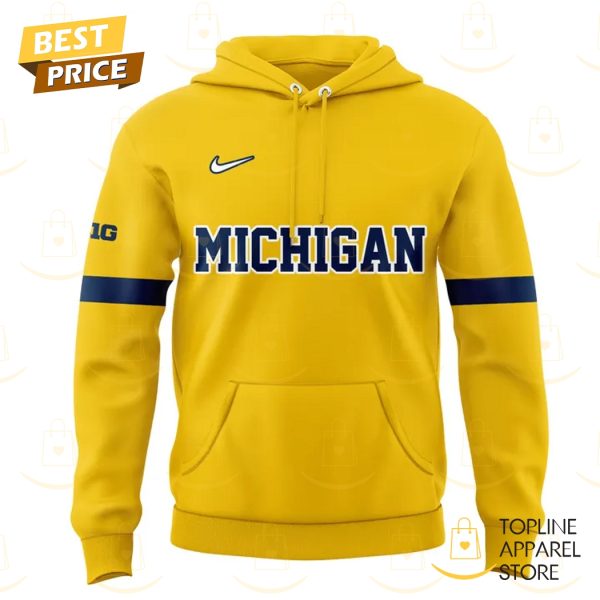 2025 Michigan Wolverines Softball Logo Hoodie – Gold