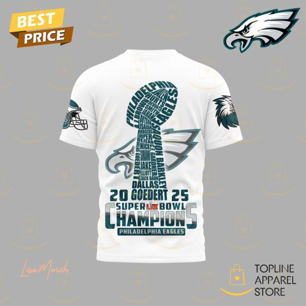 2025 Philadelphia Eagles Champions Super Bowl LIX 3D T-Shirt