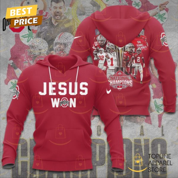 Jesus Won Ohio State Buckeyes National Champions Hoodie