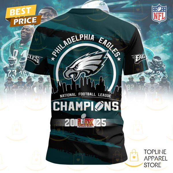 Ready To Roll Super Bowl LIX Champions Philadelphia Eagles 3D T-Shirt