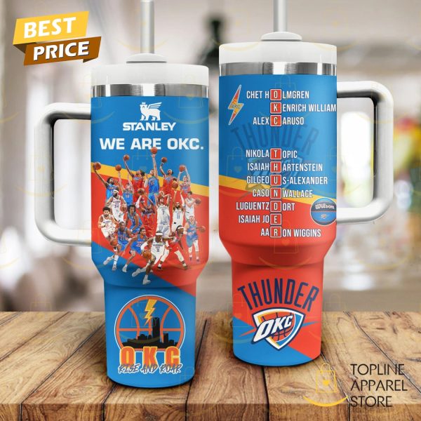 Oklahoma City Thunder Rise And Roar Tumbler With Handle And Straw