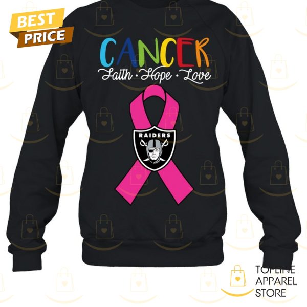 Las Vegas Raiders Cancer Faith – Hope – Love Unisex T-Shirt