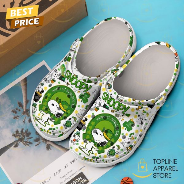 Snoopy Happy St Patrick Day Crocs