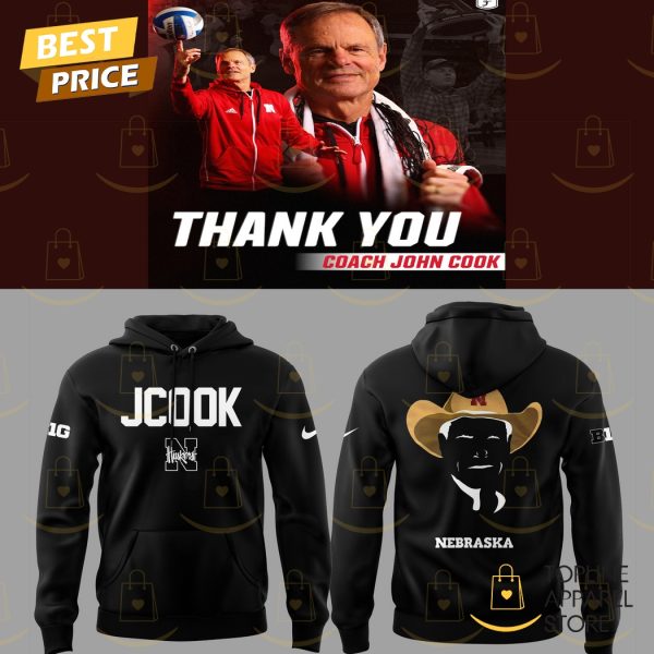 Thank You Coach John Cook Nebraska Cornhuskers Hoodie – Black