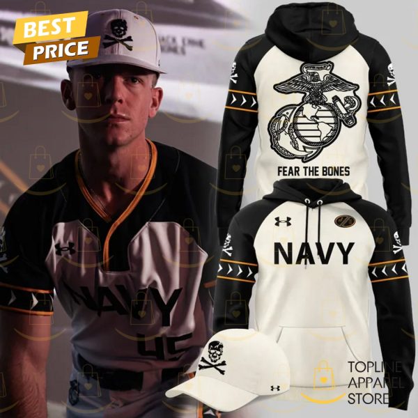 Navy Midshipmen Fear The Bones Design Hoodie