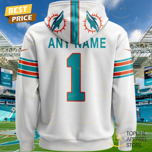 Personalized 2025 Miami Dolphins Design Hoodie – White