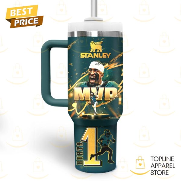 Jalen Hurts MVP Super Bowl LIX Champions Philadelphia Eagles – Hurts So Good Tumbler With Handle And Straw